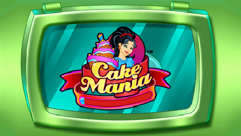 Cake Mania Baker's Challenge title screen for PSP